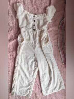 ☀️ American Eagle White Wide Leg Romper w. Pockets | Med | EUC | Soft & Breezy